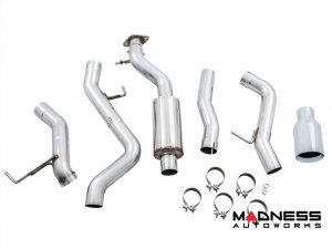 Ford Bronco Performance Exhaust System - Cat Back - Single Rear Exit - AWE - Chrome Tip w/ Bash Guard